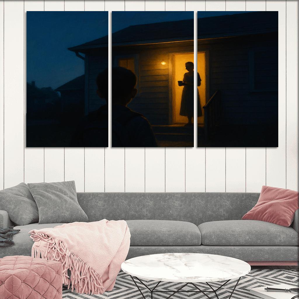 The Porch Light Always Waiting modern paintings frame