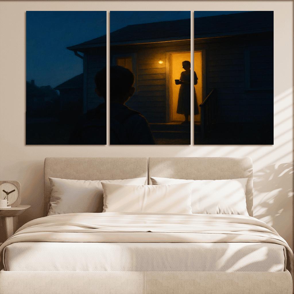 The Porch Light Always Waiting modern paintings frame
