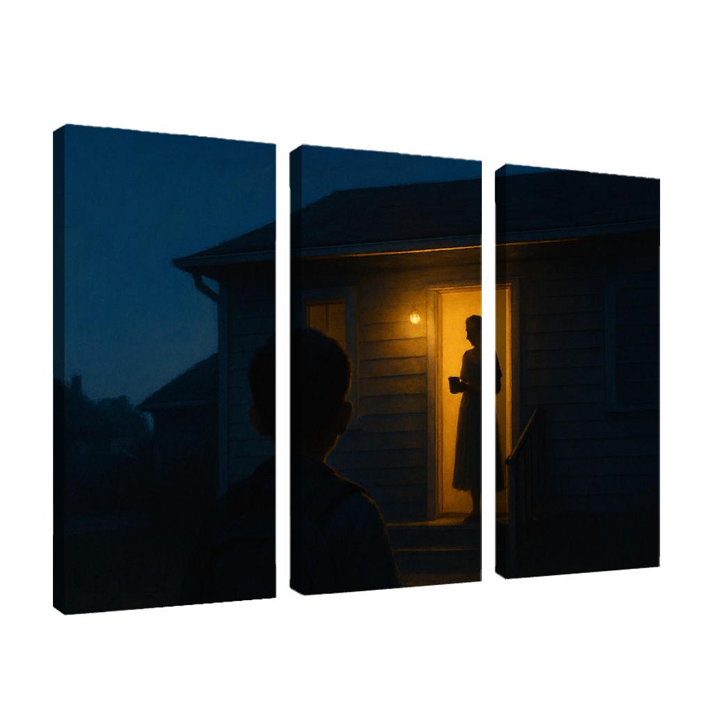 The Porch Light Always Waiting modern paintings frame