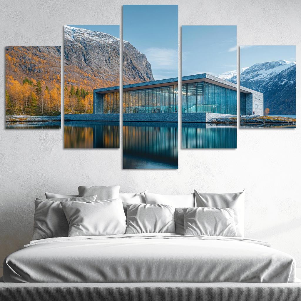 Norwegian Glacier Museum Fjaerland abstract paintings frame