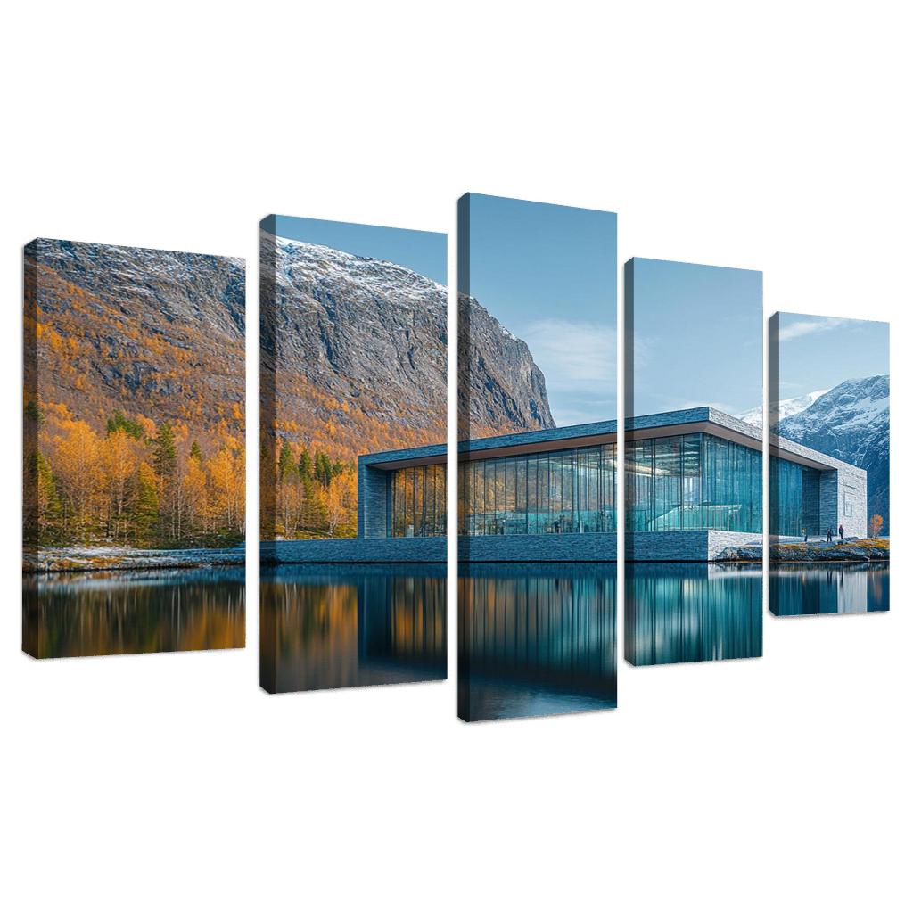 Norwegian Glacier Museum Fjaerland abstract paintings frame