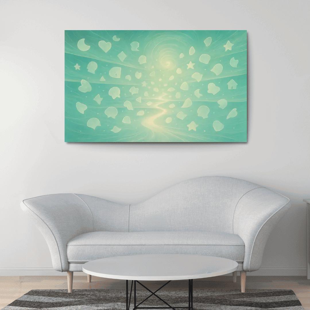 Luminescent Archive Of Forgotten Dreams multi-panel paintings