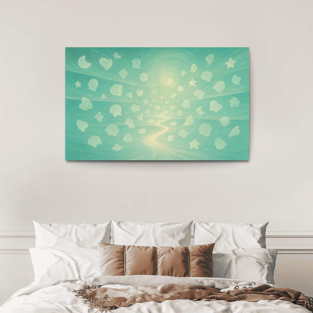 Luminescent Archive Of Forgotten Dreams multi-panel paintings