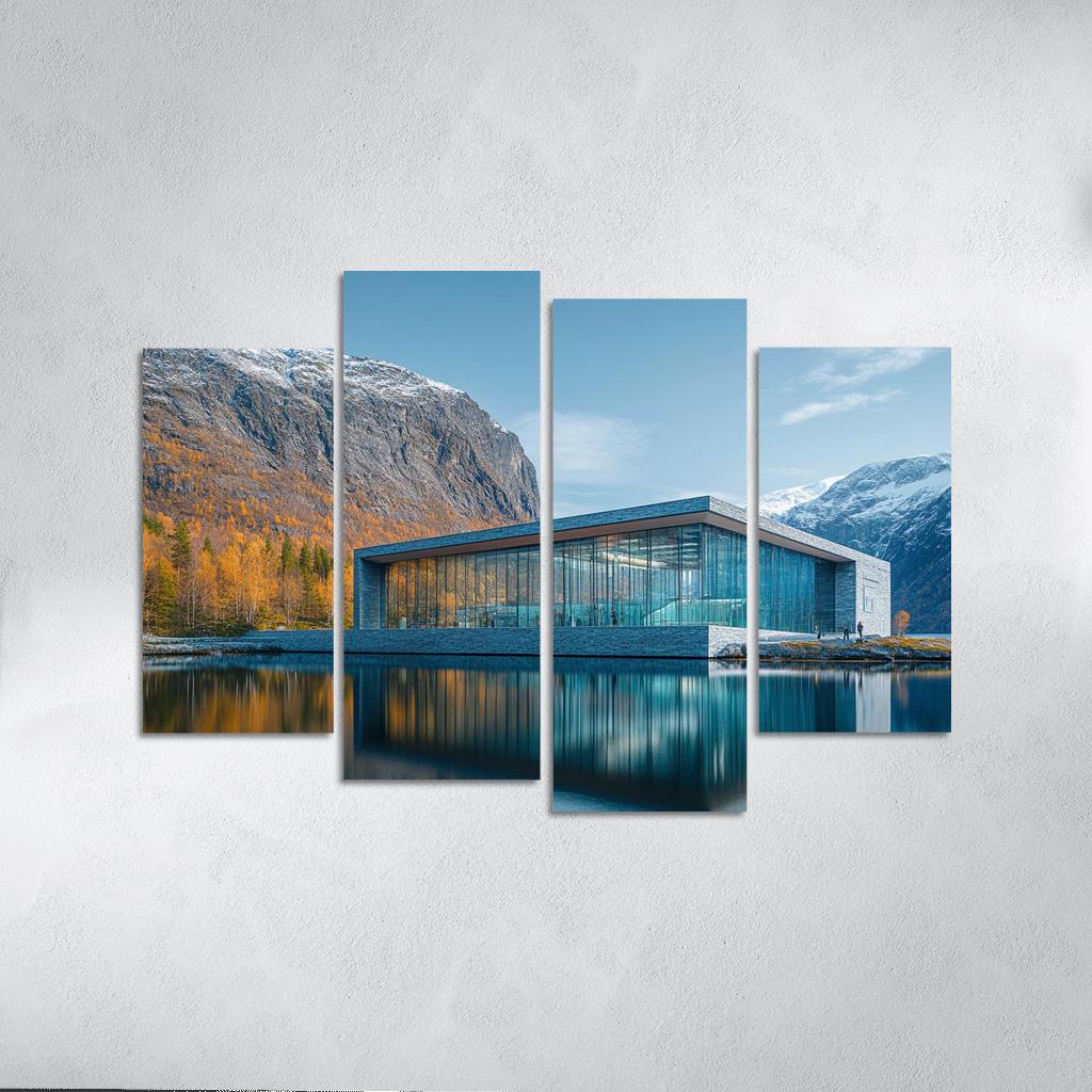 Norwegian Glacier Museum Fjaerland abstract paintings frame