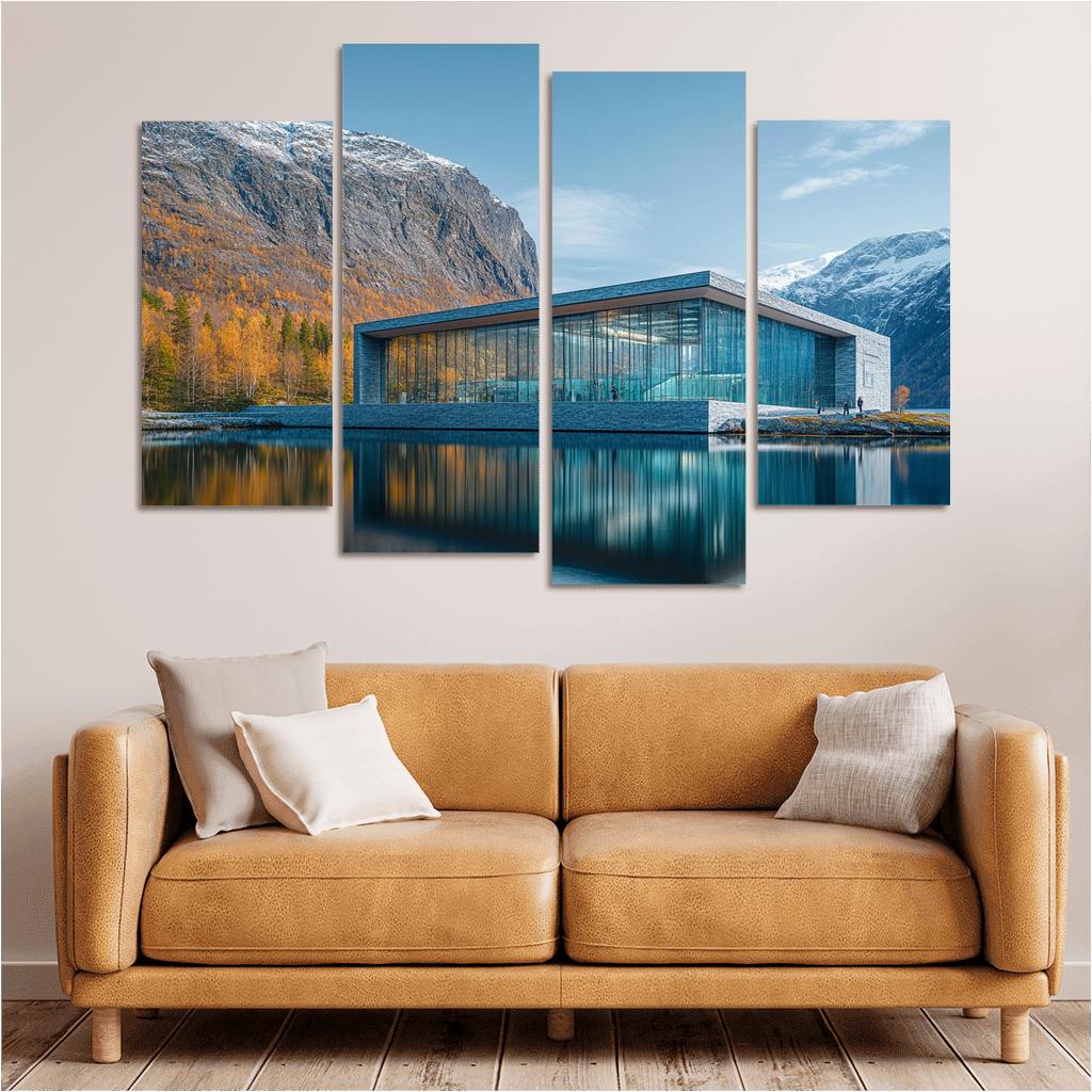 Norwegian Glacier Museum Fjaerland abstract paintings frame