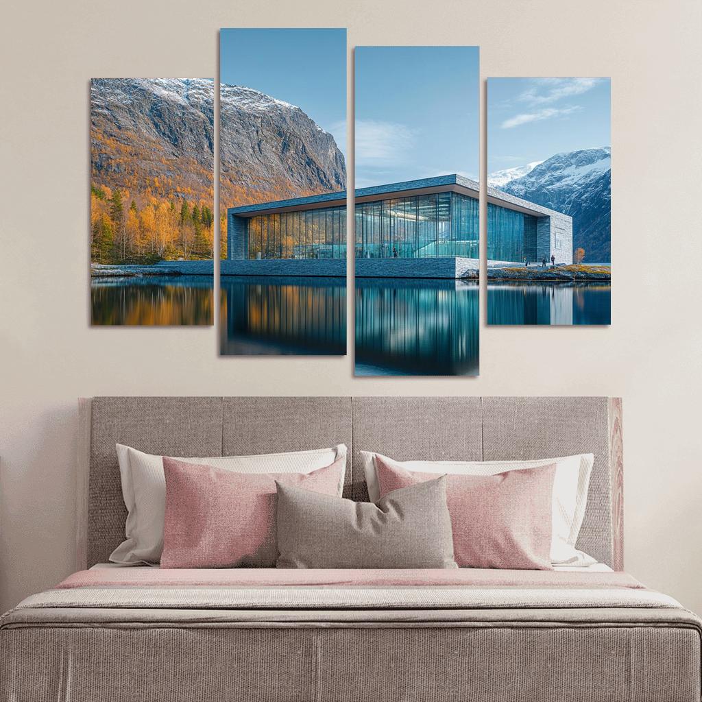 Norwegian Glacier Museum Fjaerland abstract paintings frame