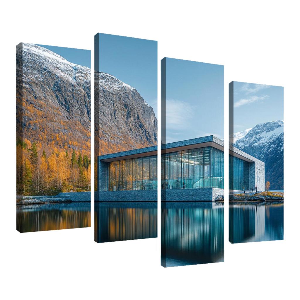 Norwegian Glacier Museum Fjaerland abstract paintings frame