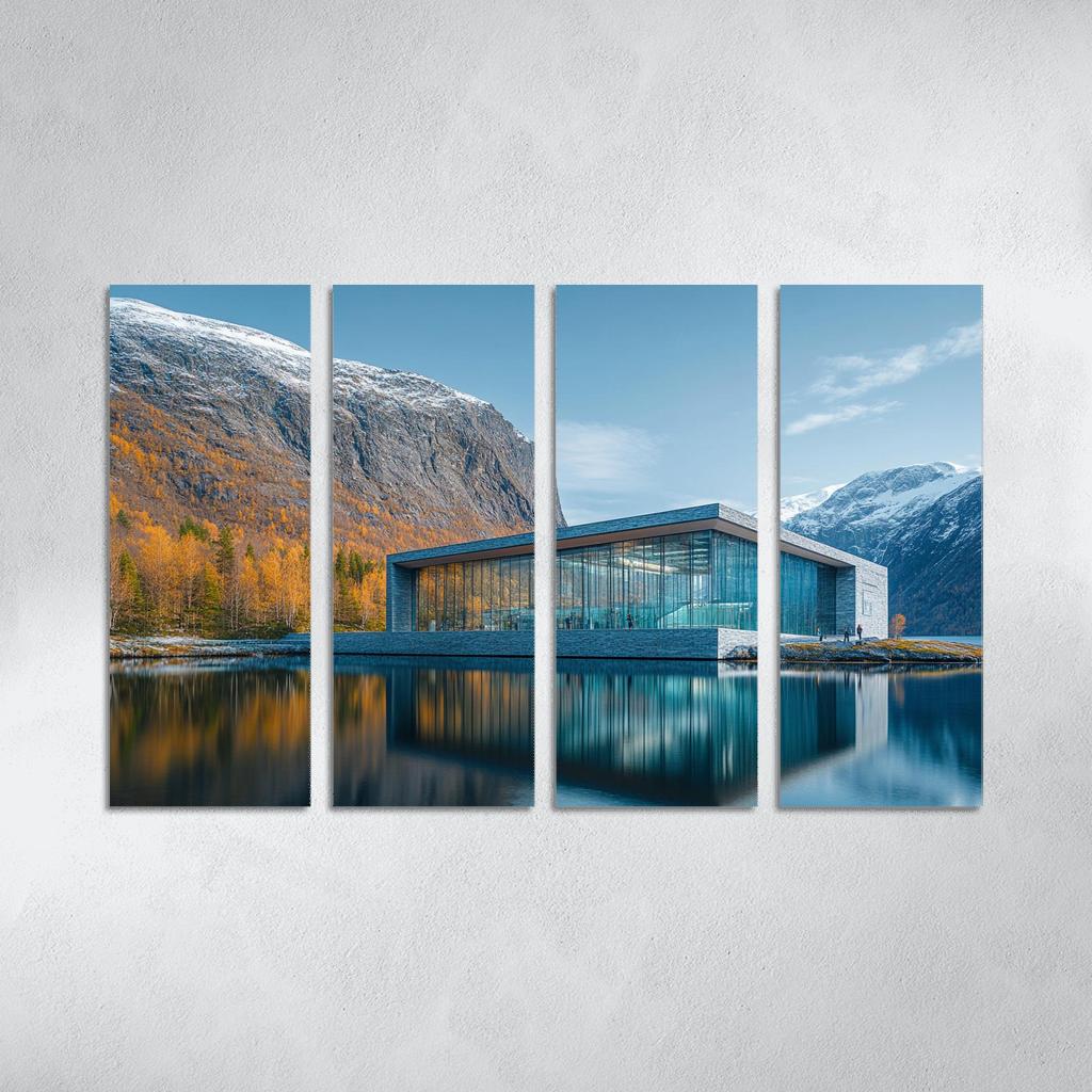 Norwegian Glacier Museum Fjaerland abstract paintings frame