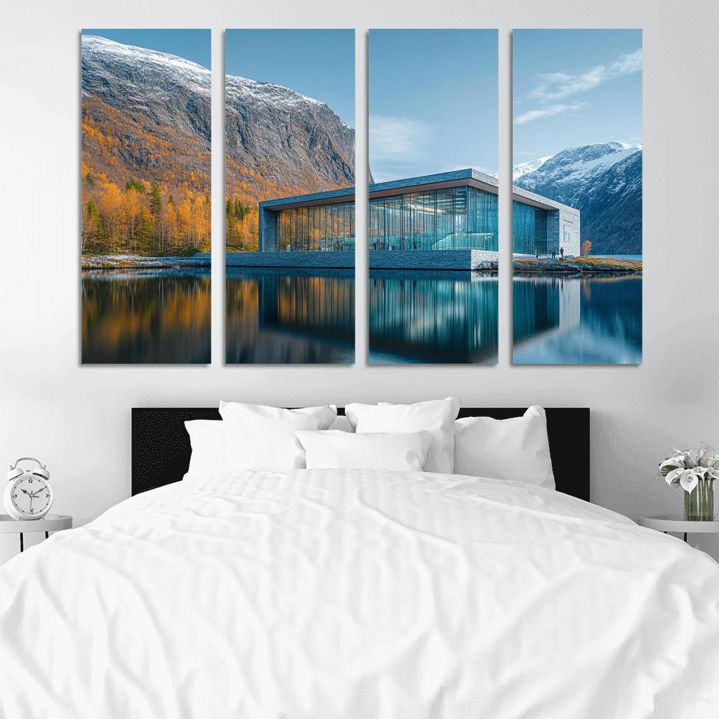 Norwegian Glacier Museum Fjaerland abstract paintings frame