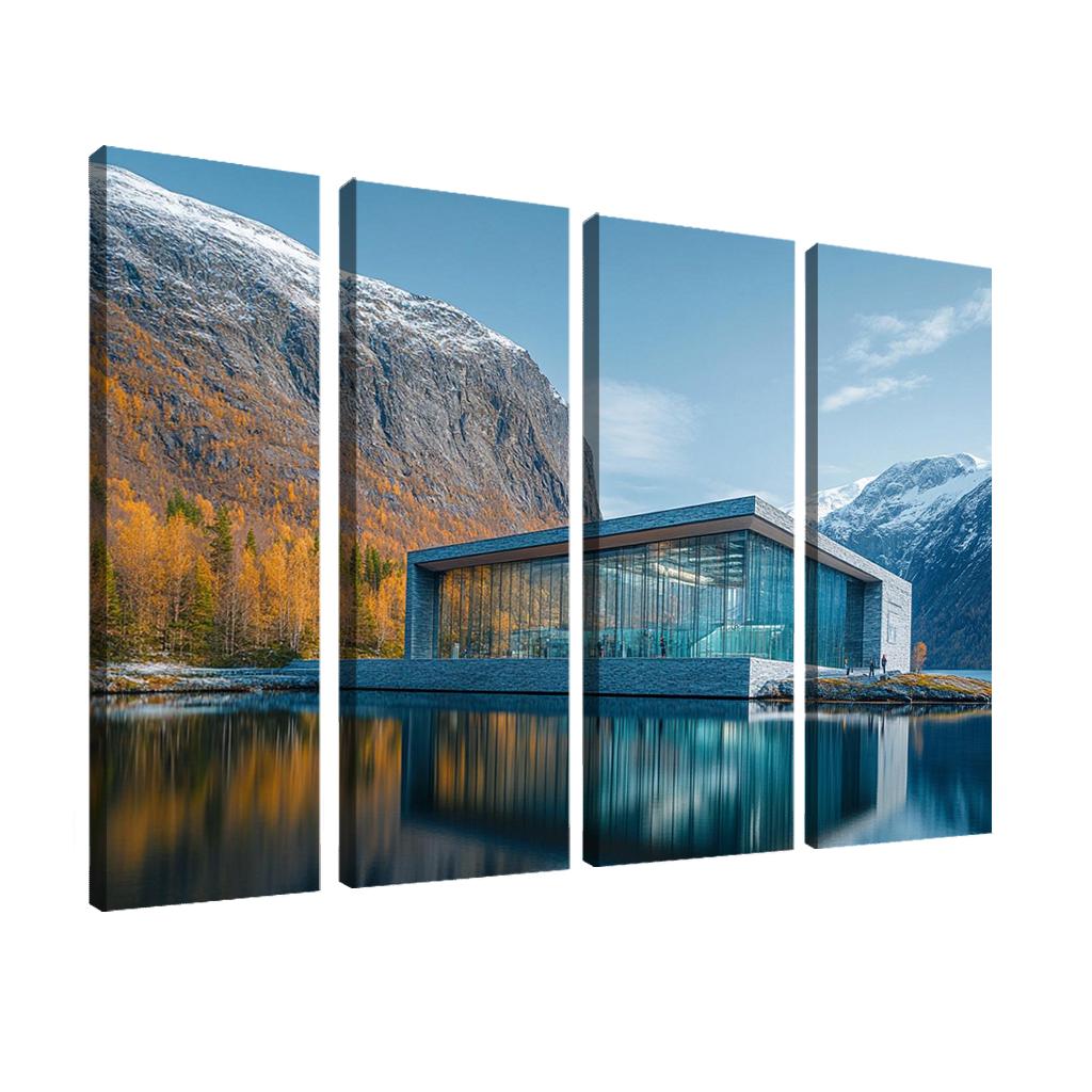 Norwegian Glacier Museum Fjaerland abstract paintings frame