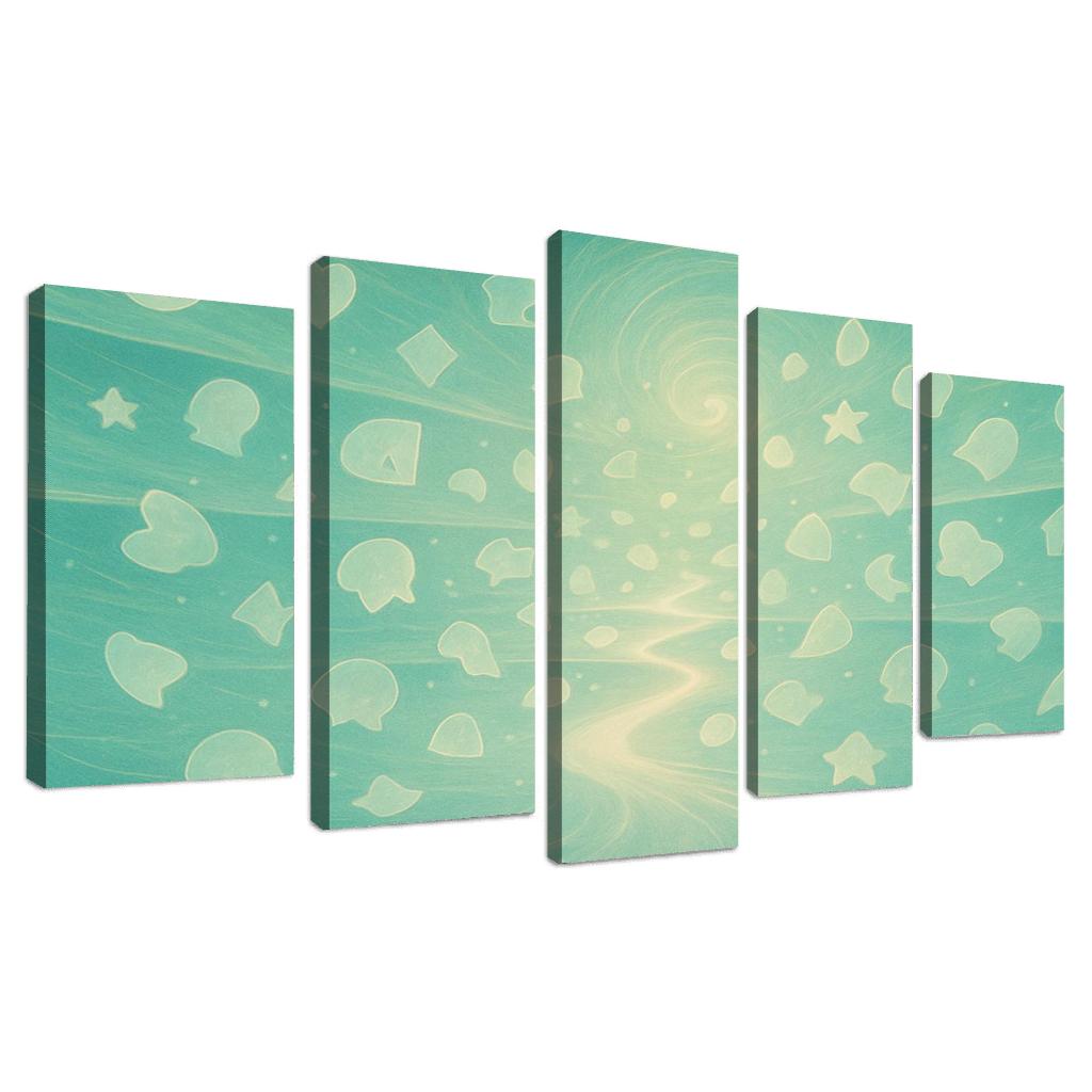 Luminescent Archive Of Forgotten Dreams multi-panel paintings