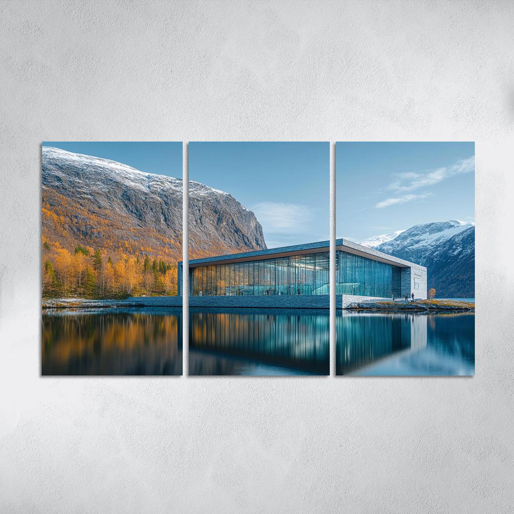 Norwegian Glacier Museum Fjaerland abstract paintings frame