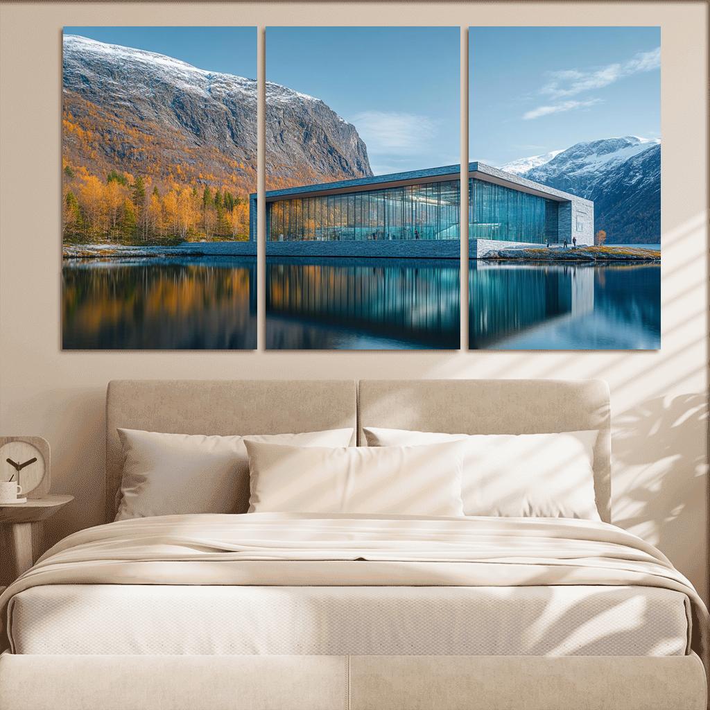 Norwegian Glacier Museum Fjaerland abstract paintings frame