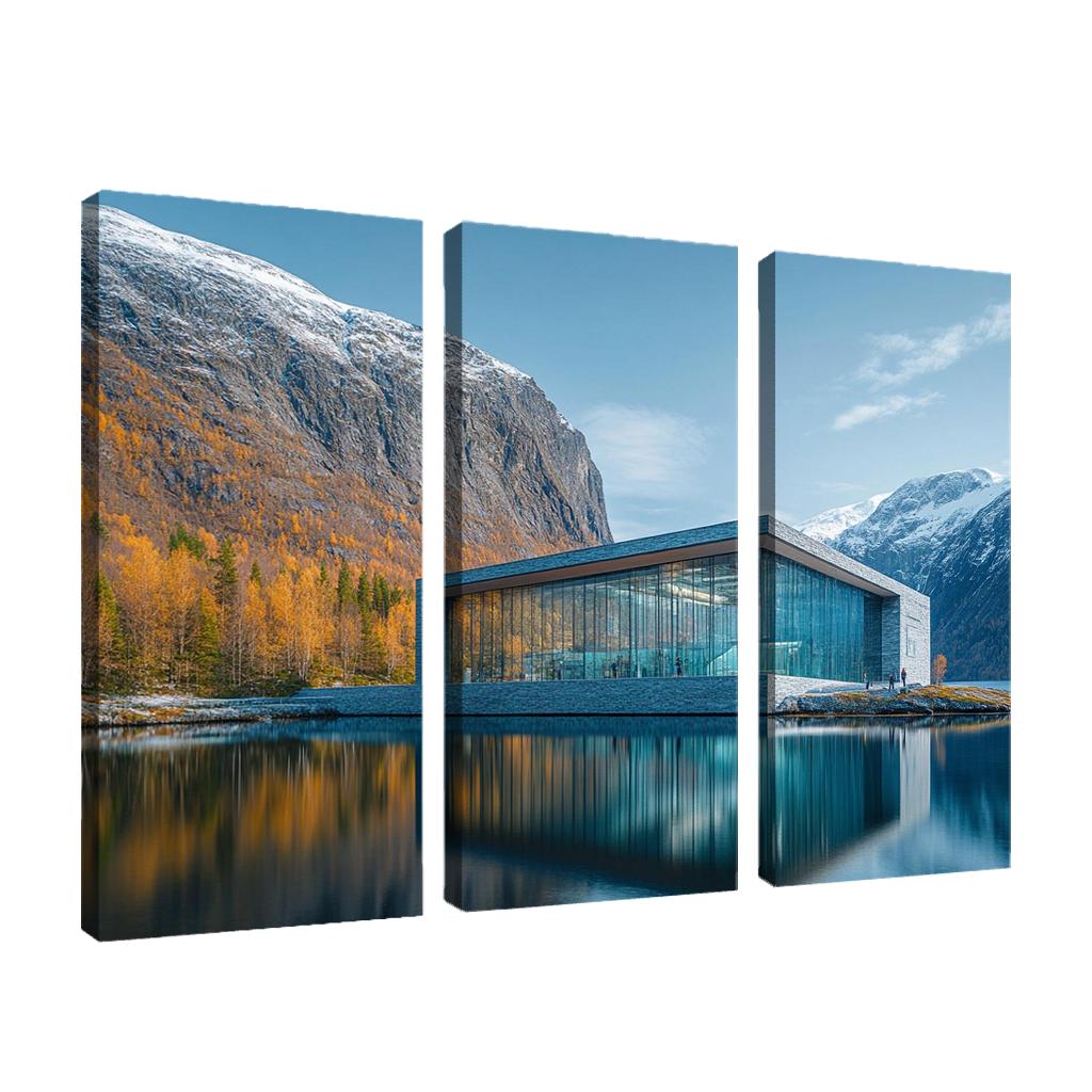 Norwegian Glacier Museum Fjaerland abstract paintings frame