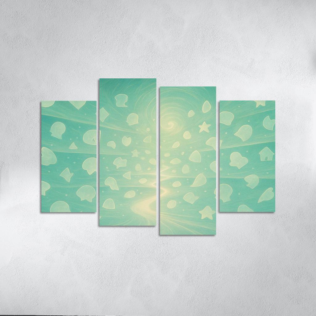 Luminescent Archive Of Forgotten Dreams multi-panel paintings