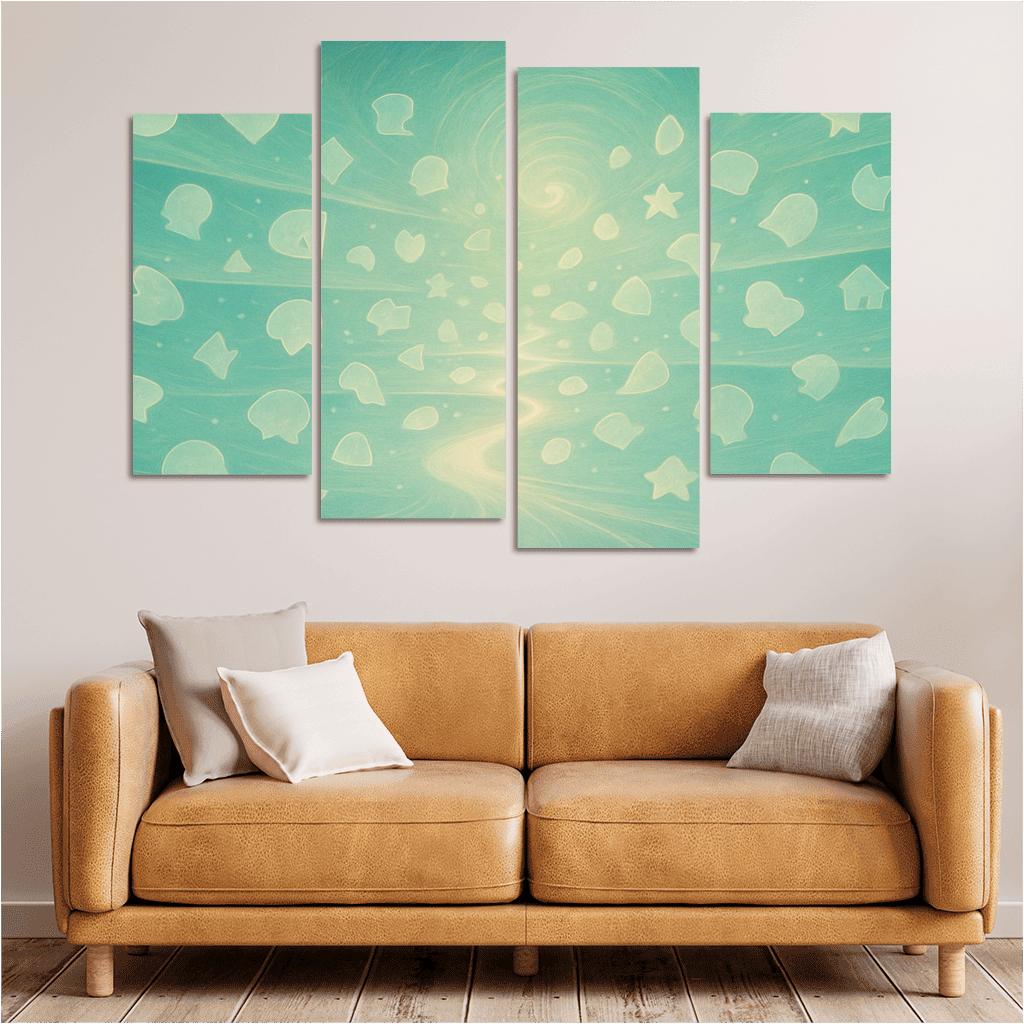 Luminescent Archive Of Forgotten Dreams multi-panel paintings