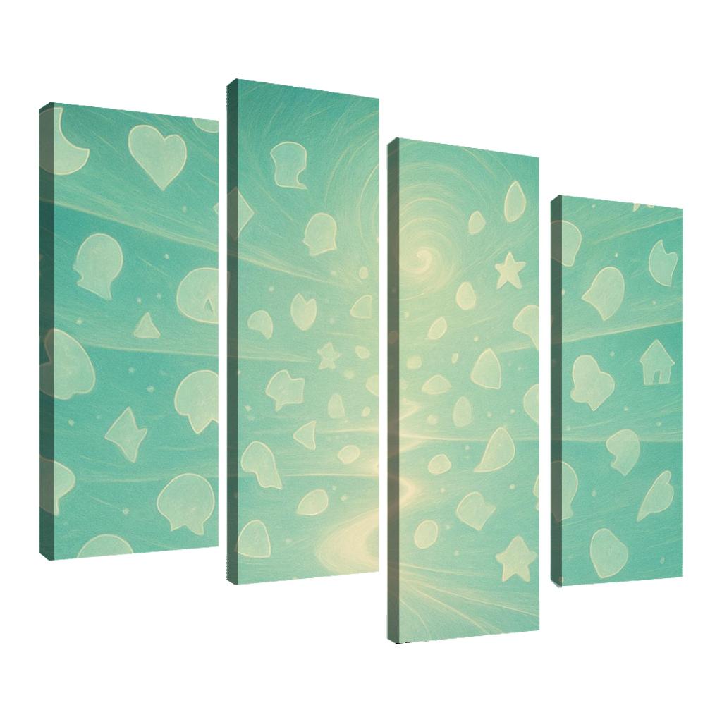 Luminescent Archive Of Forgotten Dreams multi-panel paintings