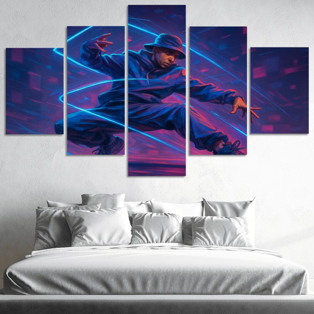 Neon Urban Flow Dance home decor
