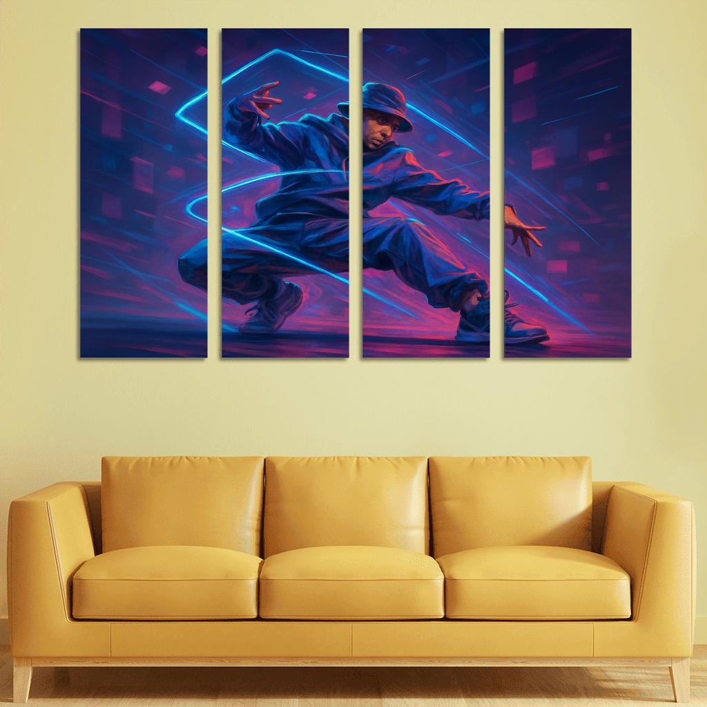 Neon Urban Flow Dance home decor