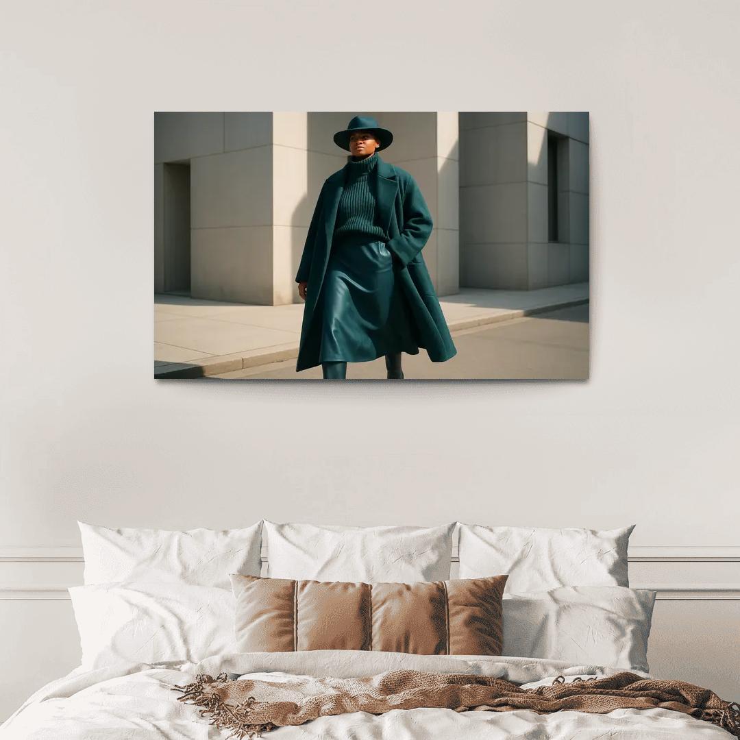 Chromatic Layered Monochrome abstract paintings frame