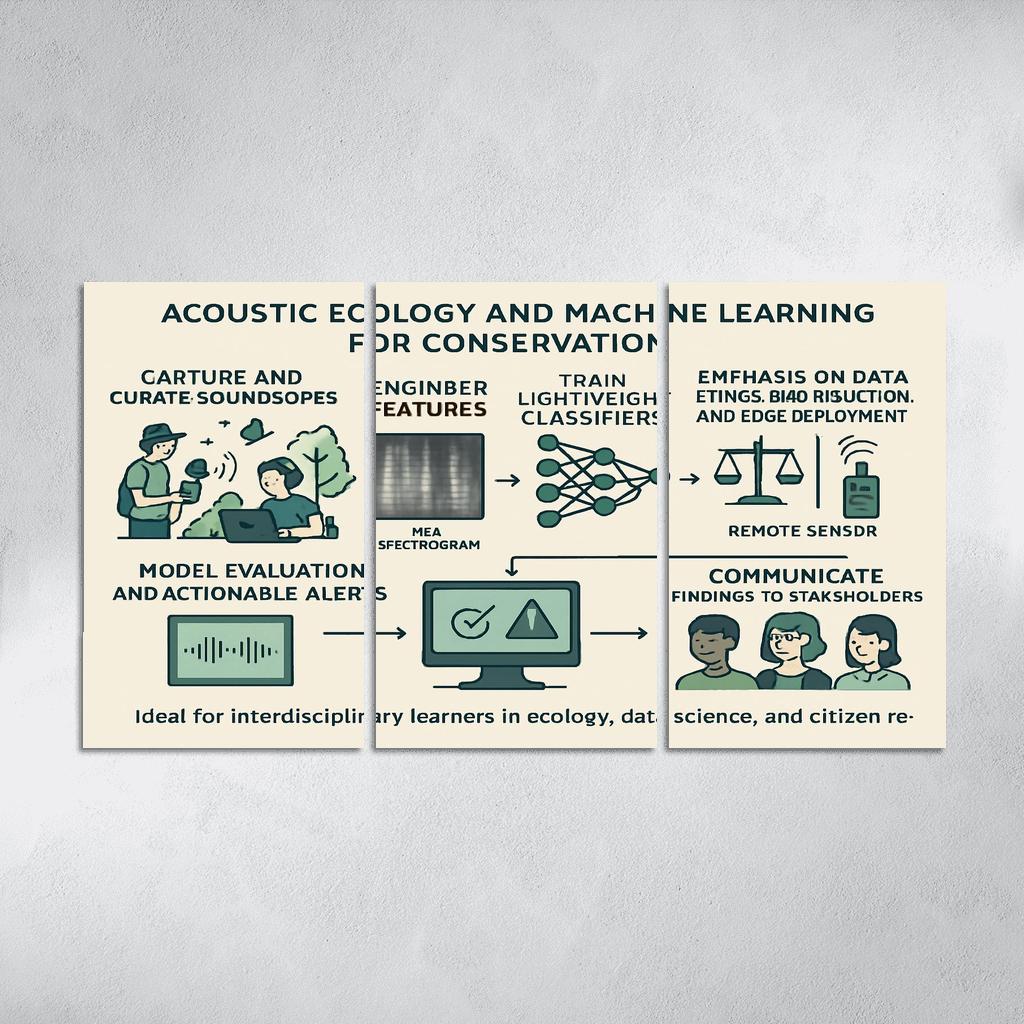 Ecoacoustic Intelligence Monitoring Biodiversity Through Sound premium artwork frames