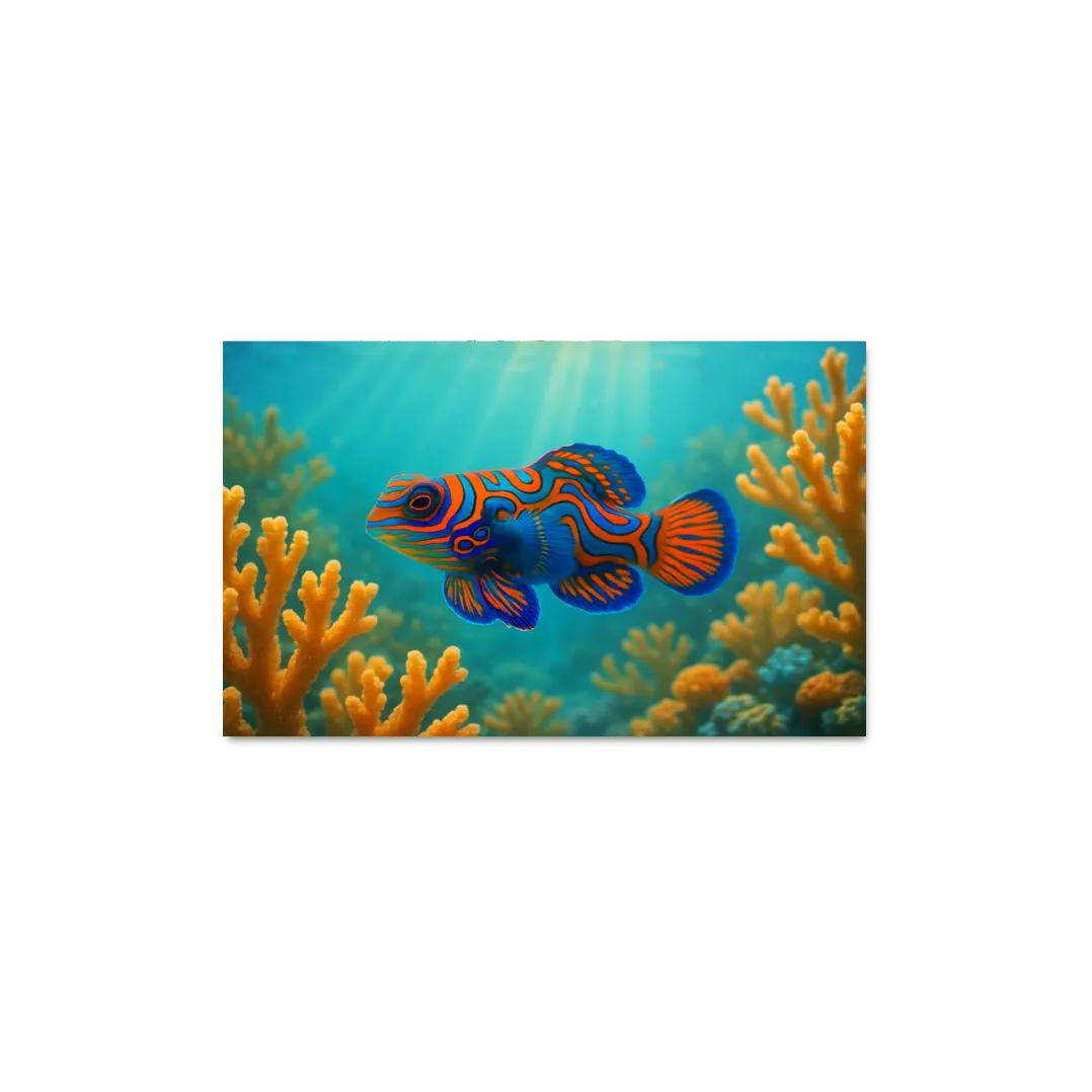 The Iridescent Mandarinfish Among Coral Gardens art trends