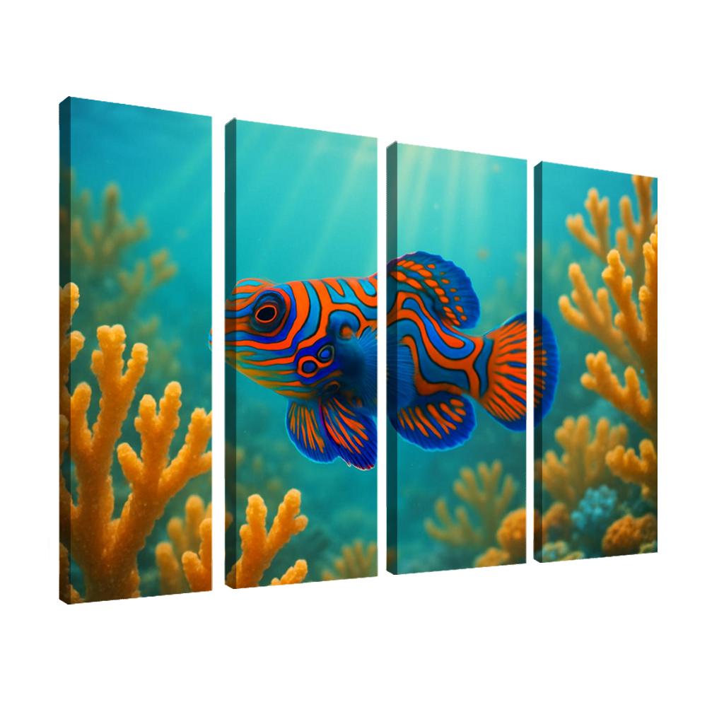 The Iridescent Mandarinfish Among Coral Gardens art trends