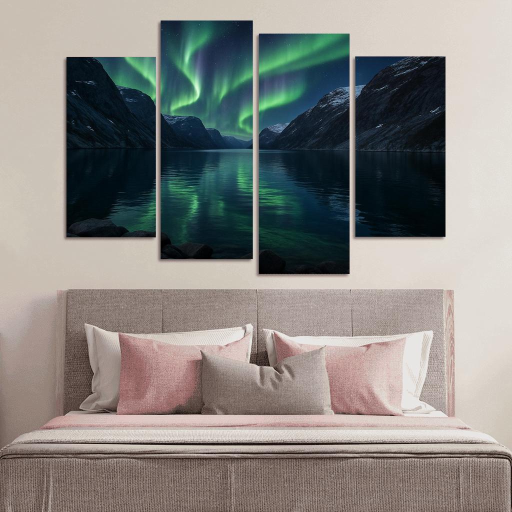 Aurora Glow Above Crystal Fjord decor