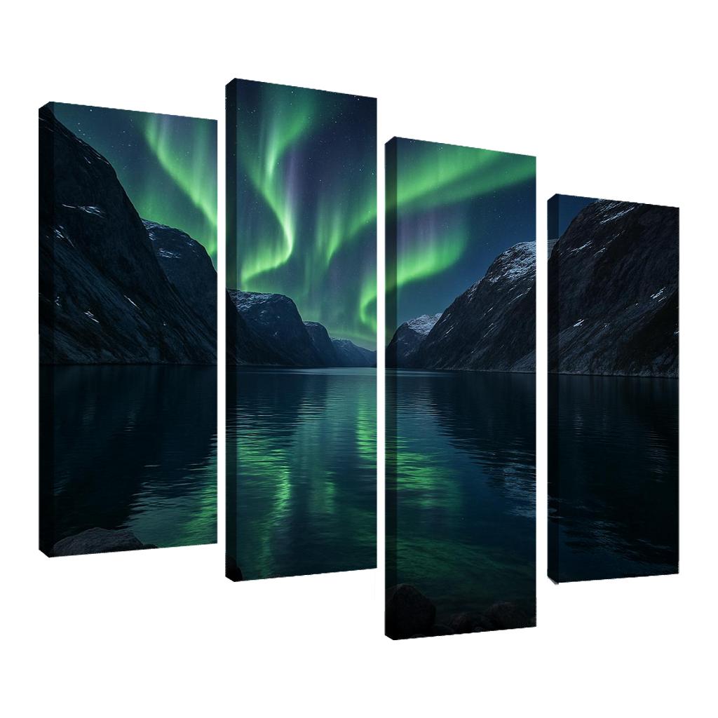 Aurora Glow Above Crystal Fjord decor