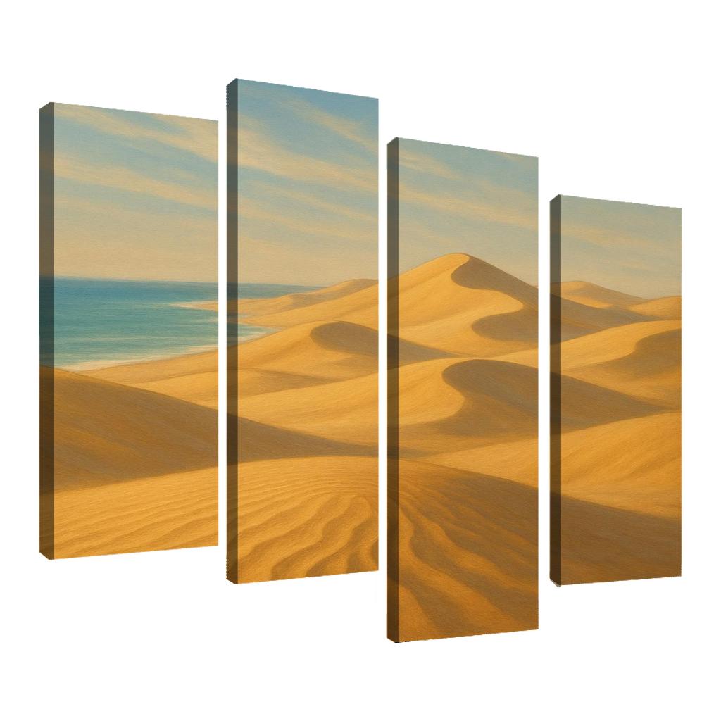 Golden Dunes At Silent Coast oil paintings frame