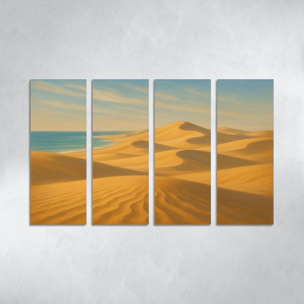 Golden Dunes At Silent Coast oil paintings frame