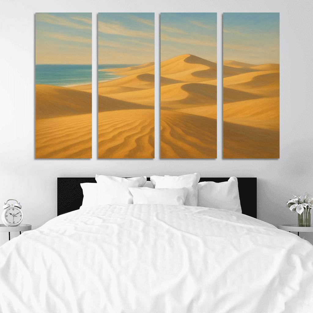 Golden Dunes At Silent Coast oil paintings frame