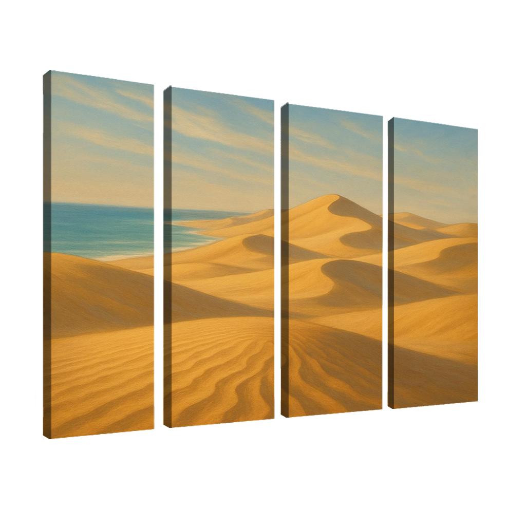 Golden Dunes At Silent Coast oil paintings frame