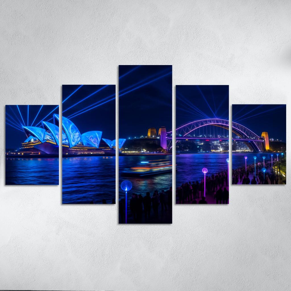 Vivid Sydney Light Festival wall art