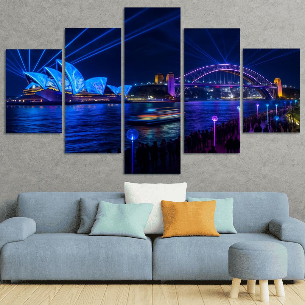Vivid Sydney Light Festival wall art