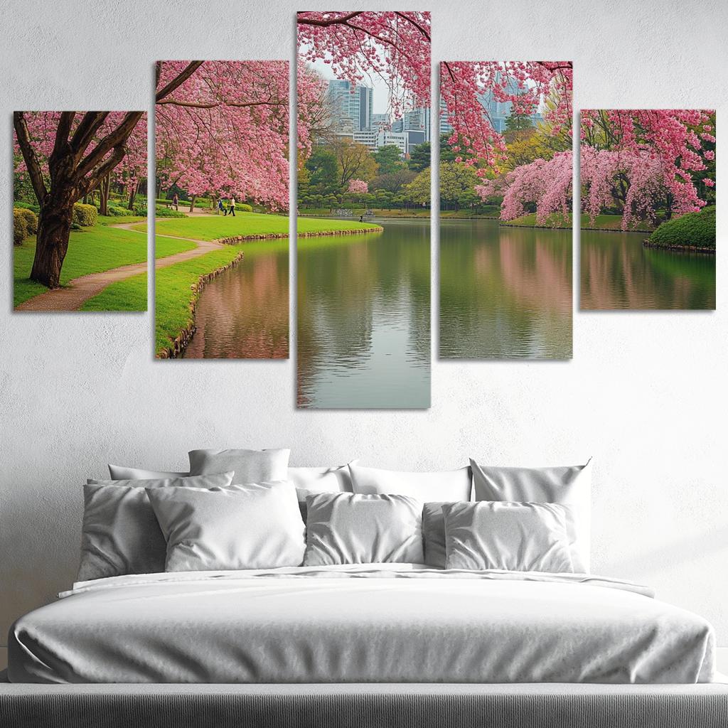 Shinjuku Gyoen National Garden Tokyo abstract paintings frame