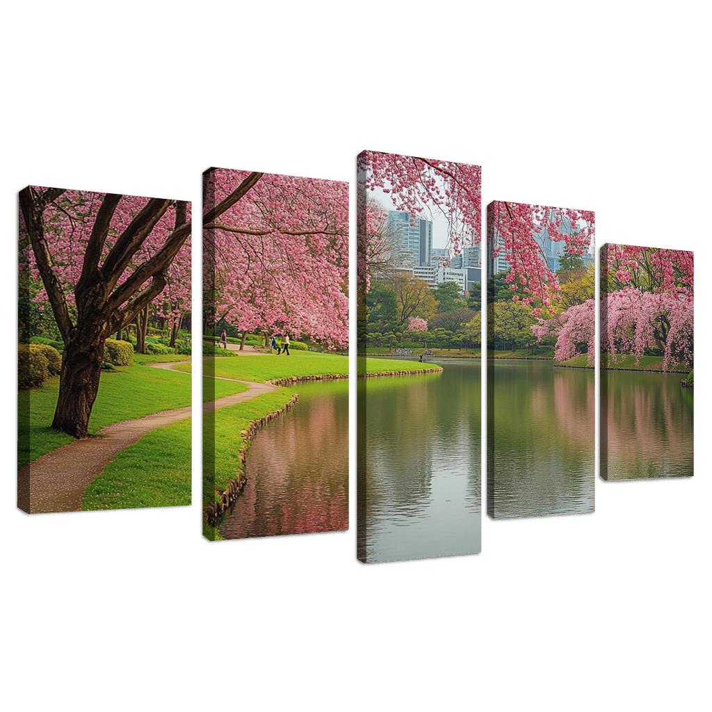 Shinjuku Gyoen National Garden Tokyo abstract paintings frame