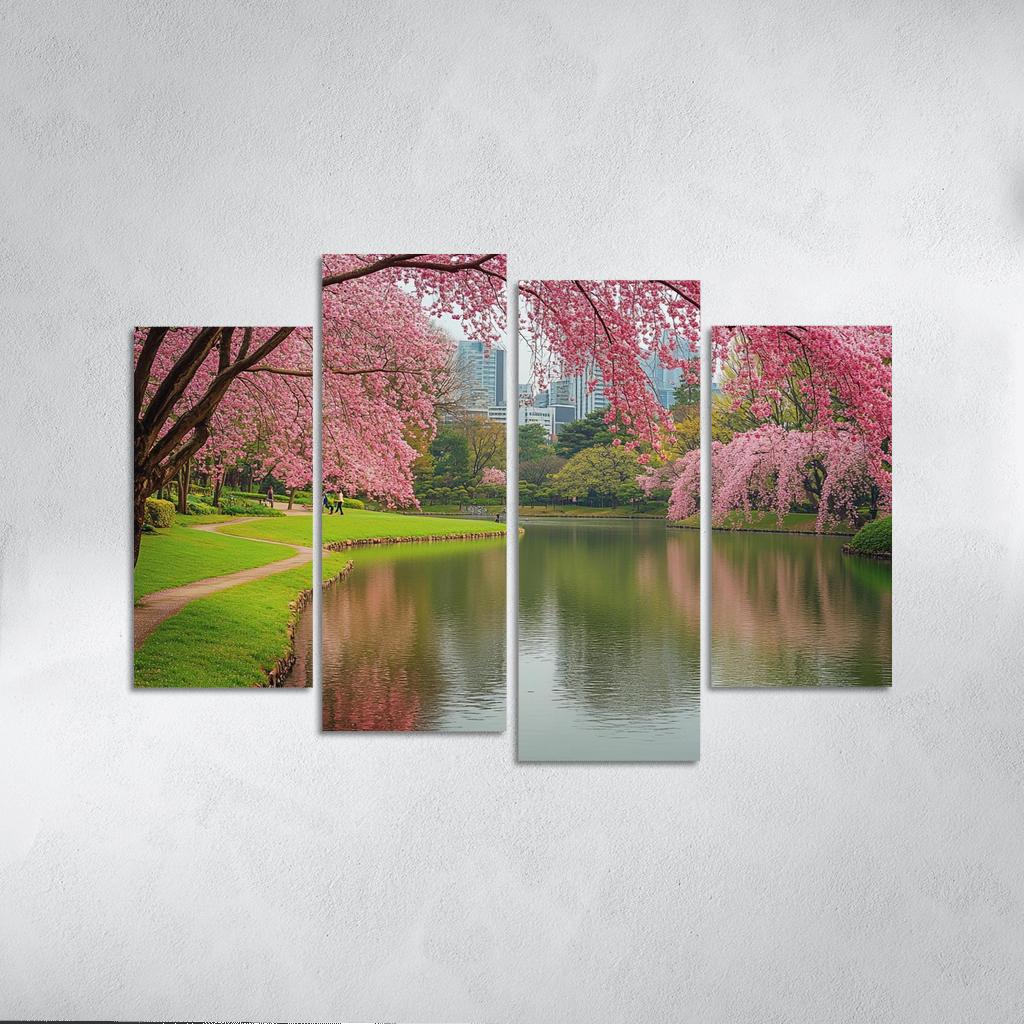 Shinjuku Gyoen National Garden Tokyo abstract paintings frame