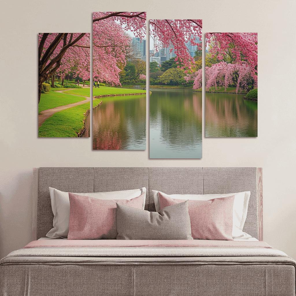 Shinjuku Gyoen National Garden Tokyo abstract paintings frame