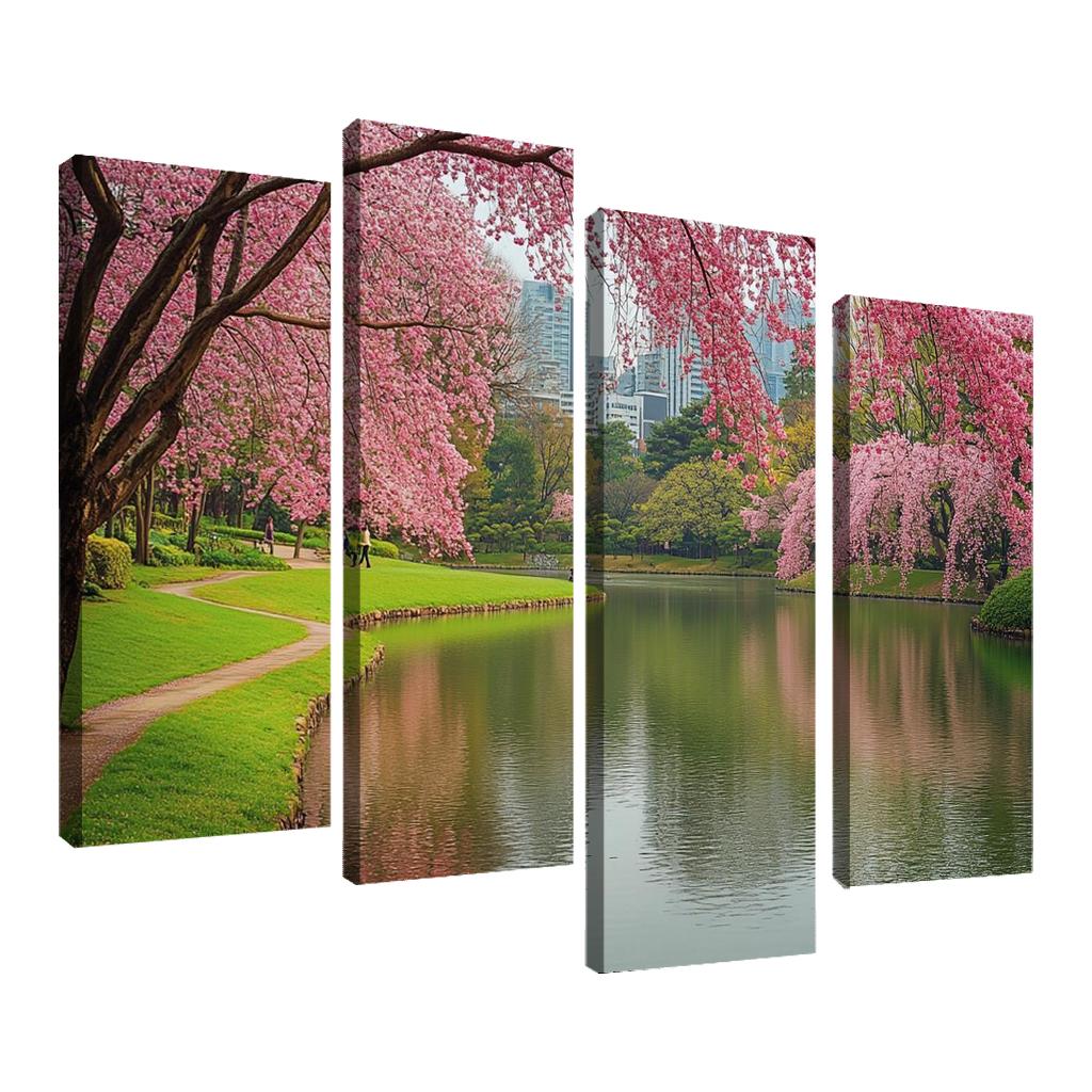 Shinjuku Gyoen National Garden Tokyo abstract paintings frame