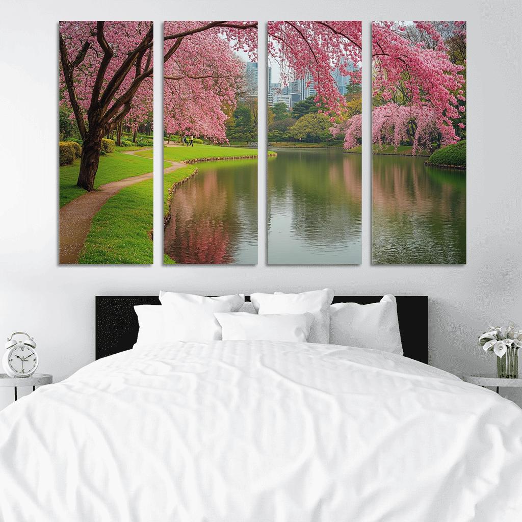 Shinjuku Gyoen National Garden Tokyo abstract paintings frame