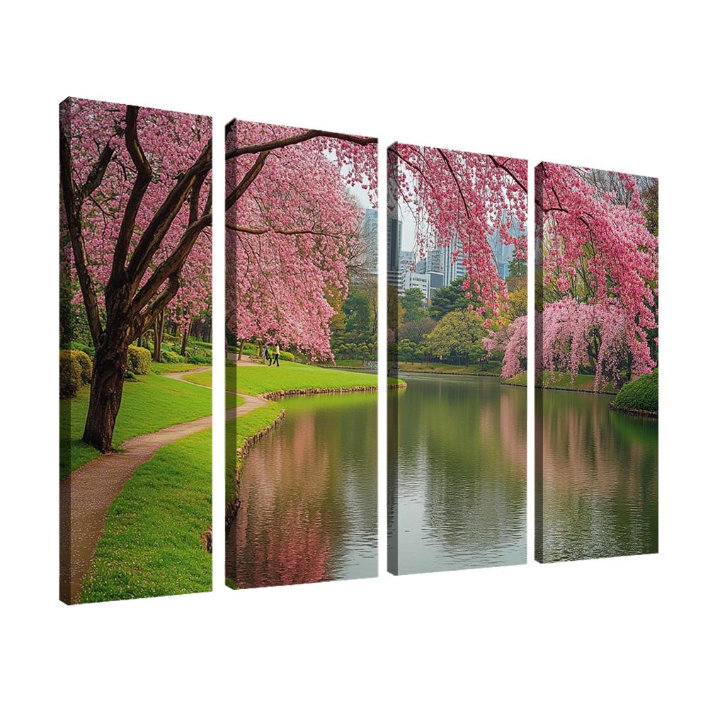 Shinjuku Gyoen National Garden Tokyo abstract paintings frame