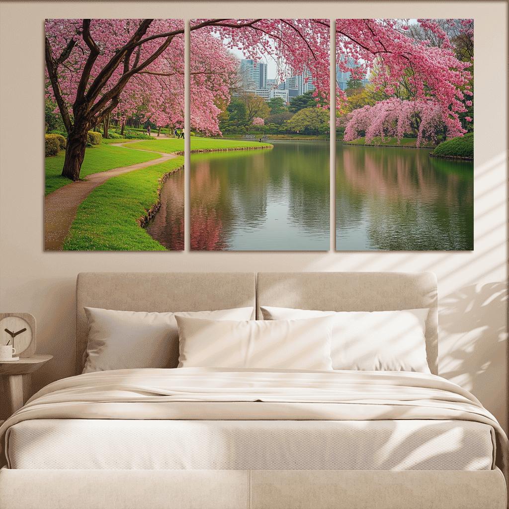 Shinjuku Gyoen National Garden Tokyo abstract paintings frame