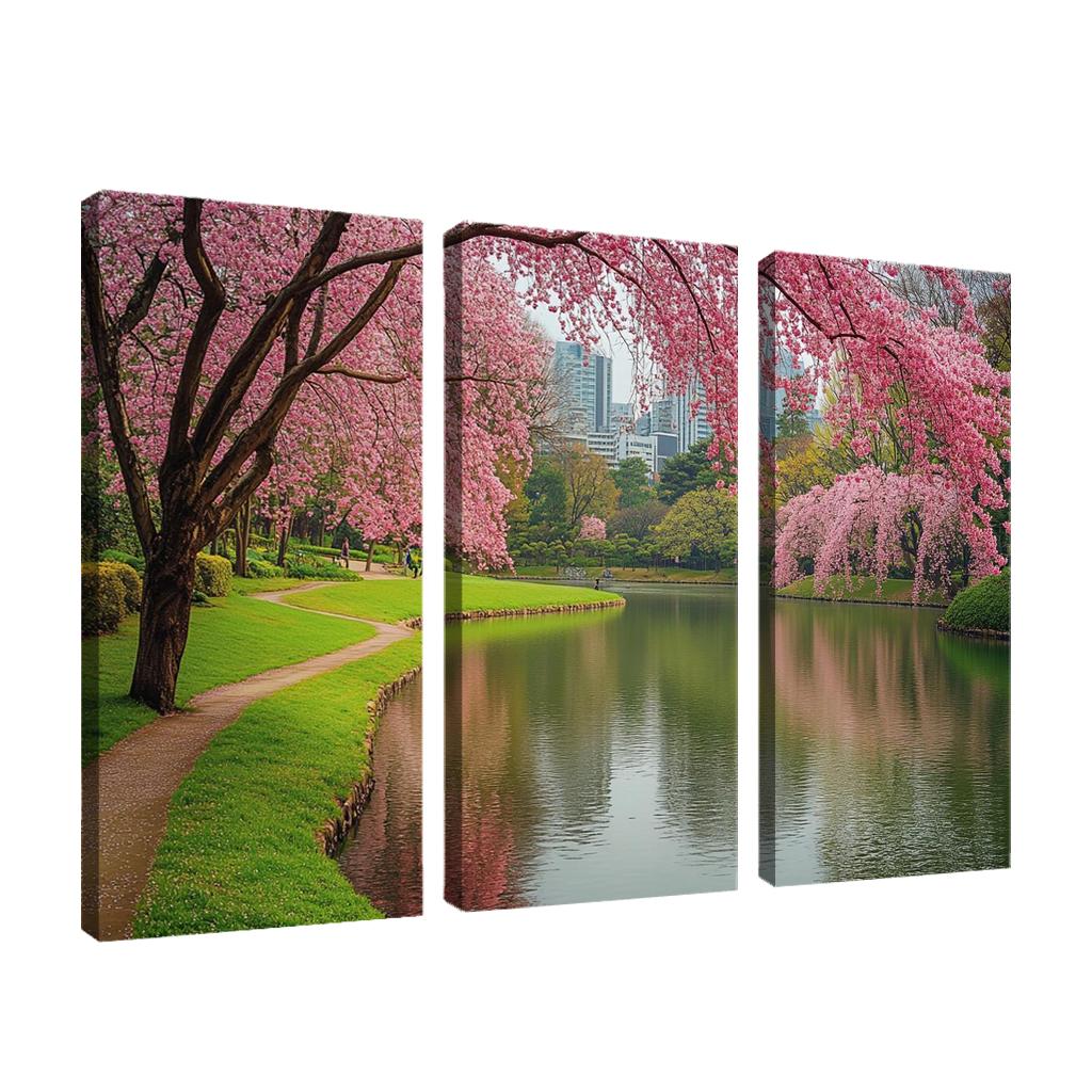Shinjuku Gyoen National Garden Tokyo abstract paintings frame
