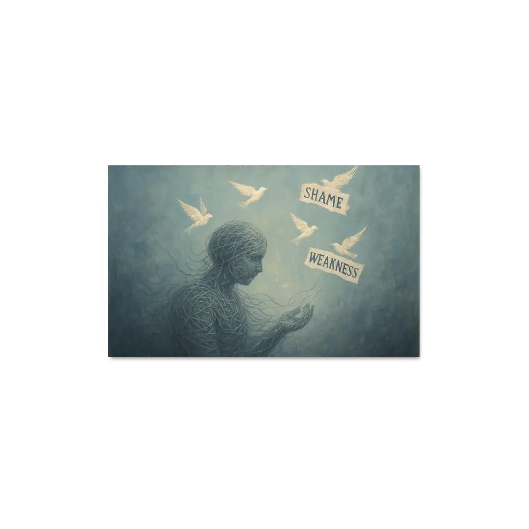Threads Of Silence Breaking The Stigma Of Mental Illness custom paintings frame