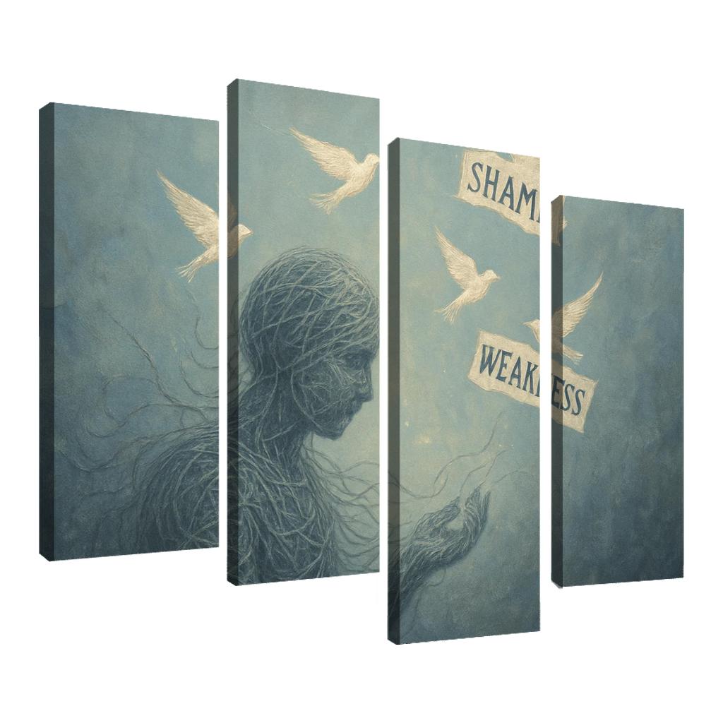 Threads Of Silence Breaking The Stigma Of Mental Illness custom paintings frame