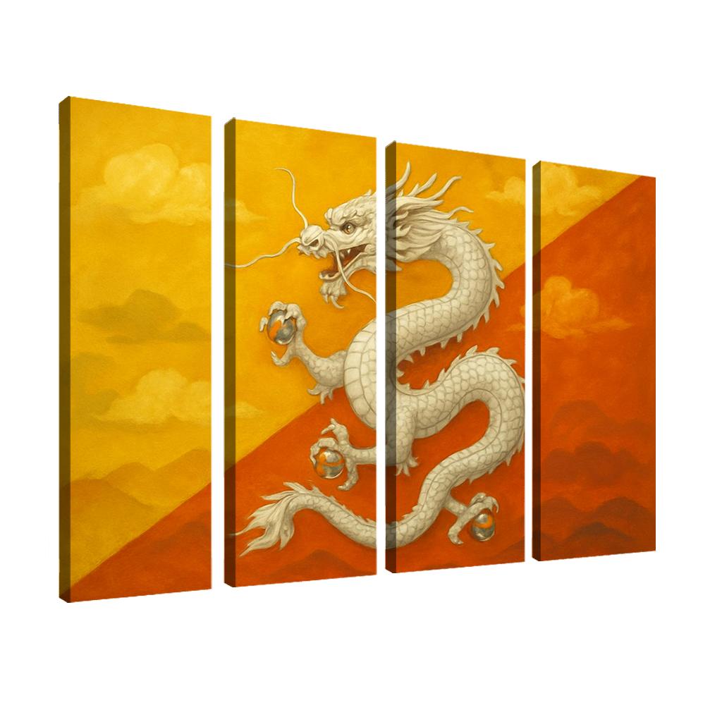 Dragon Of Thunder The Flag Of Bhutan abstract paintings frame
