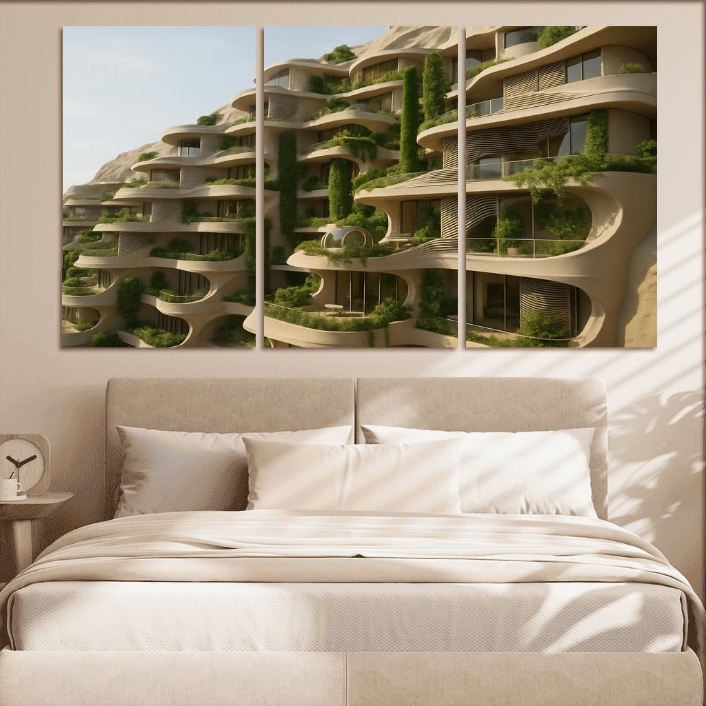 Terraced Wind Sculpted Habitats oil paintings frame