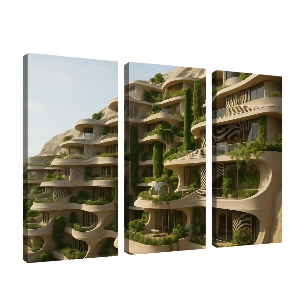 Terraced Wind Sculpted Habitats oil paintings frame