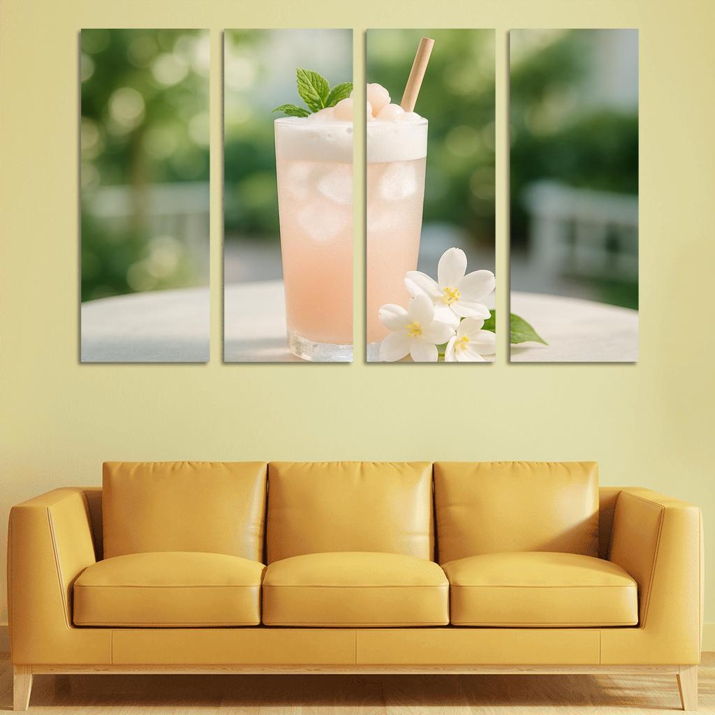Frosted Lychee Jasmine Cloud oil paintings frame
